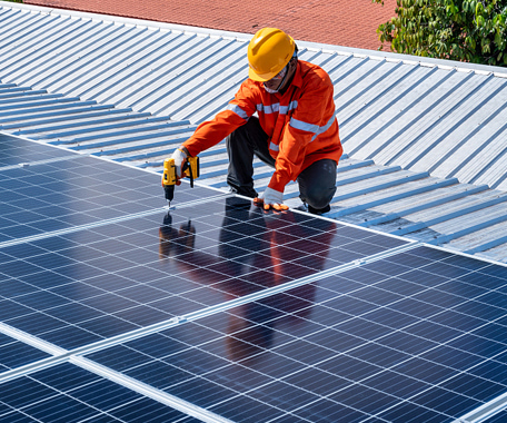 Solaranlage auf dem Dach